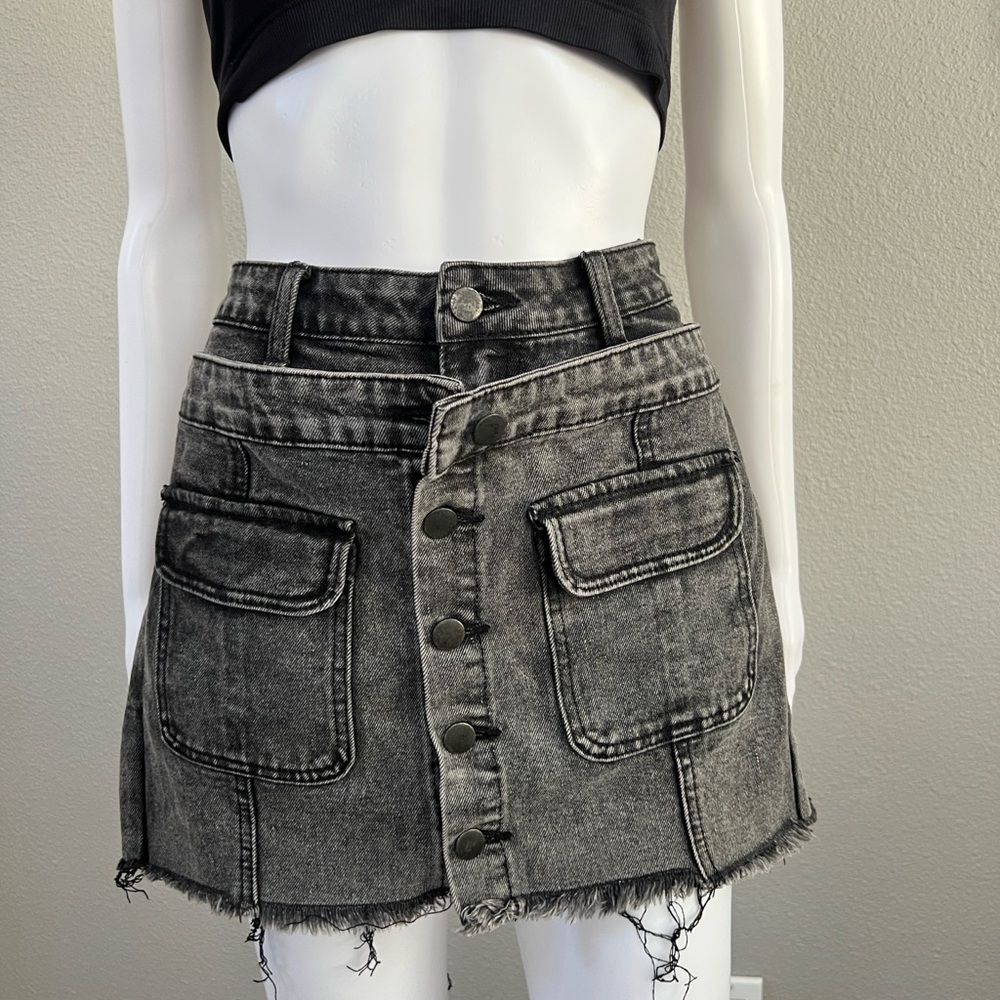 Fashion Nova denim washed skort